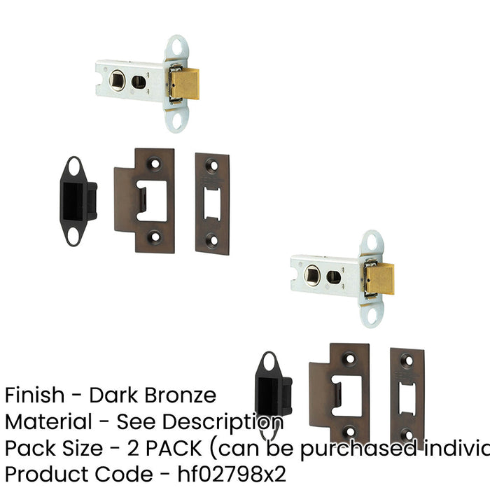 PACK Durable Heavy Duty Tubular Latches Degree Short Travel Dark Bronze Finish-1