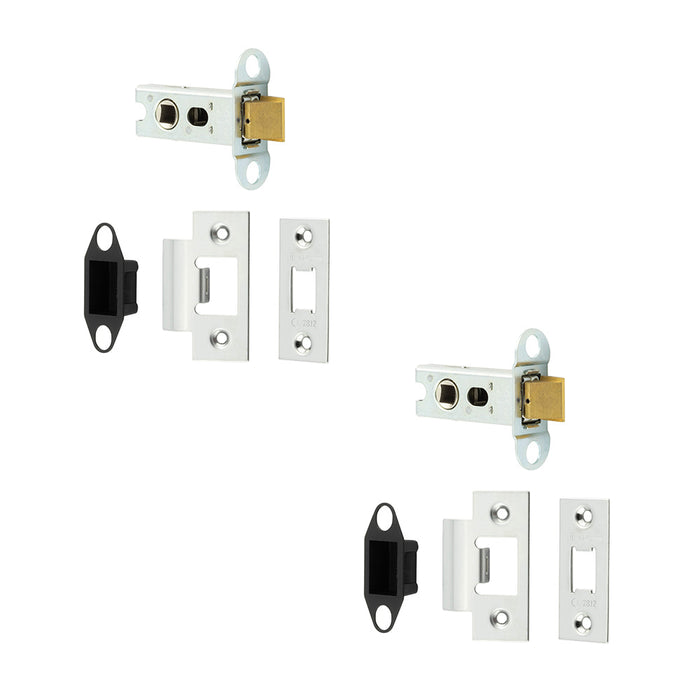 PACK Durable Heavy Duty Tubular Latches Degree Short Travel 64mm Polished Stainless Steel