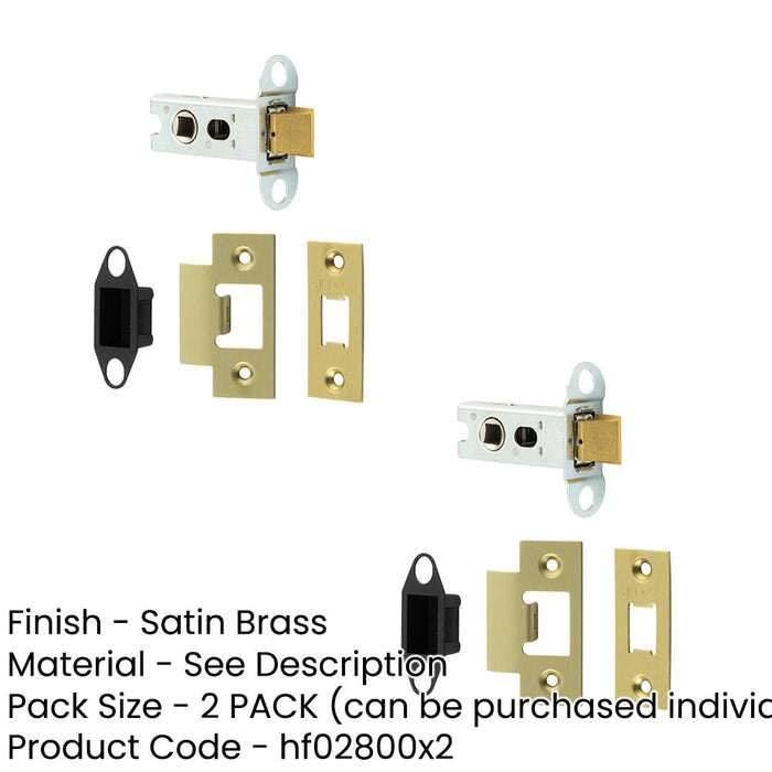 PACK Heavy Duty 64mm Tubular Latches Secure Doors-1