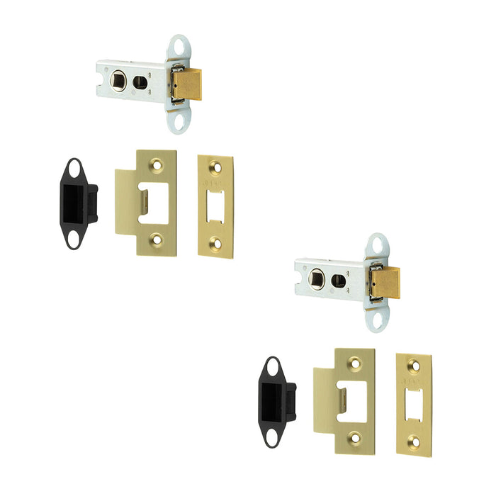 PACK Heavy Duty 64mm Tubular Latches Secure Doors