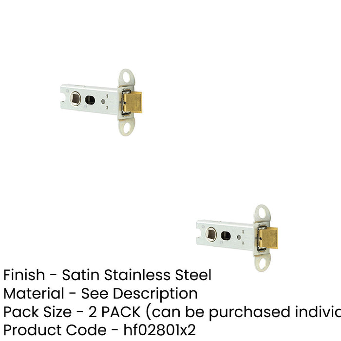 PACK Durable 76mm Heavy Duty Tubular Latches Enhanced Security-1