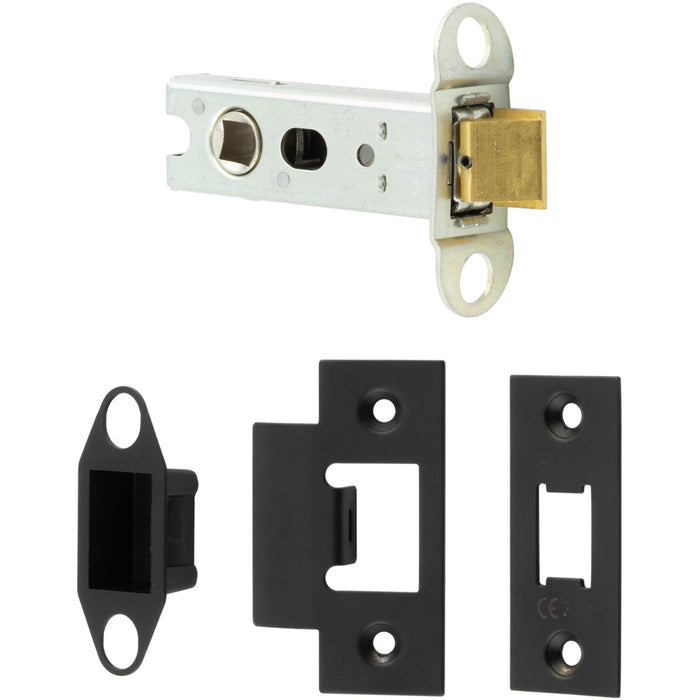 Heavy Duty Tubular Latches Degree Short Travel Sleek Black Finish