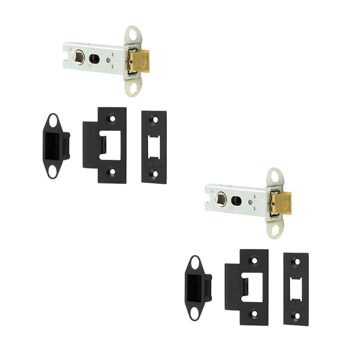 PACK Heavy Duty Tubular Latches Degree Short Travel Sleek Black Finish