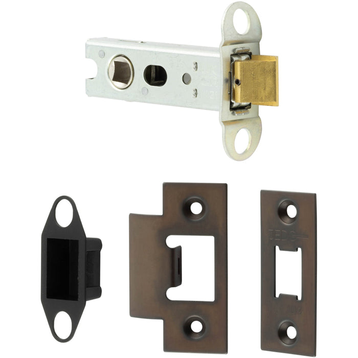 Durable 76mm Dark Bronze Tubular Latches Secure Door Locking