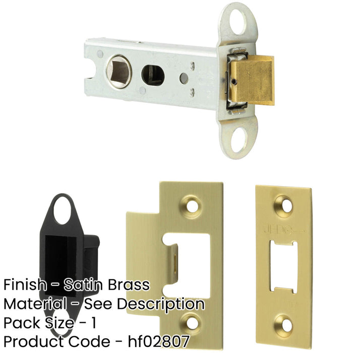 Durable Satin Brass Tubular Latches Secure Doors 76mm, Degree Short Travel-1