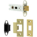 Durable Satin Brass Tubular Latches Secure Doors 76mm, Degree Short Travel