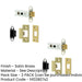 PACK Durable Satin Brass Tubular Latches Secure Doors 76mm, Degree Short Travel-1