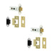 PACK Durable Satin Brass Tubular Latches Secure Doors 76mm, Degree Short Travel