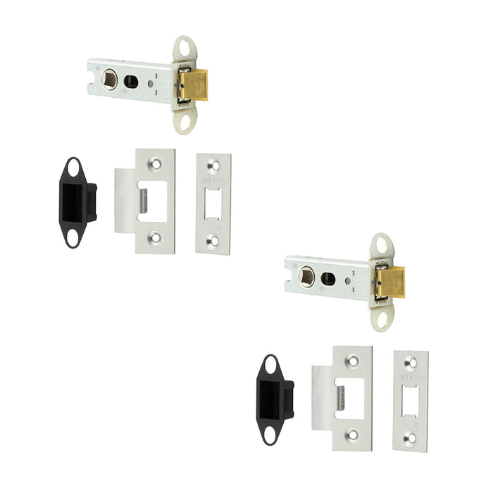 PACK Durable 76mm Satin Stainless Steel Tubular Latches Secure Door Closure