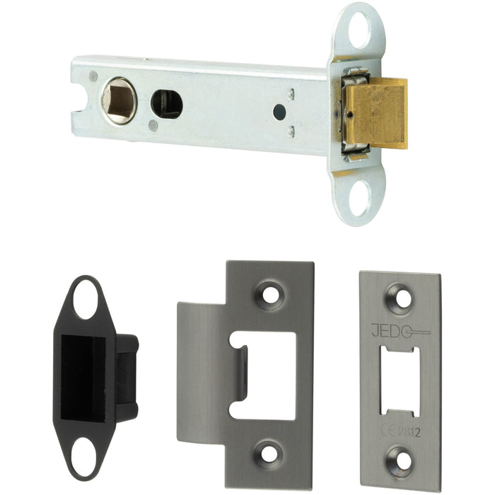 Heavy Duty Tubular Latches Secure Doors Degree Short Travel 102mm Metal Finish