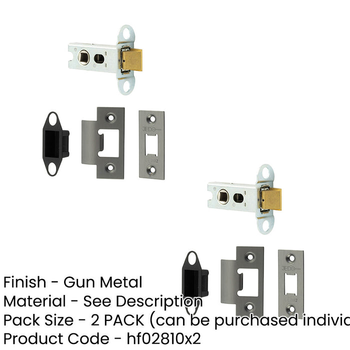 PACK Durable 64mm Metal Tubular Latches Secure Doors-1