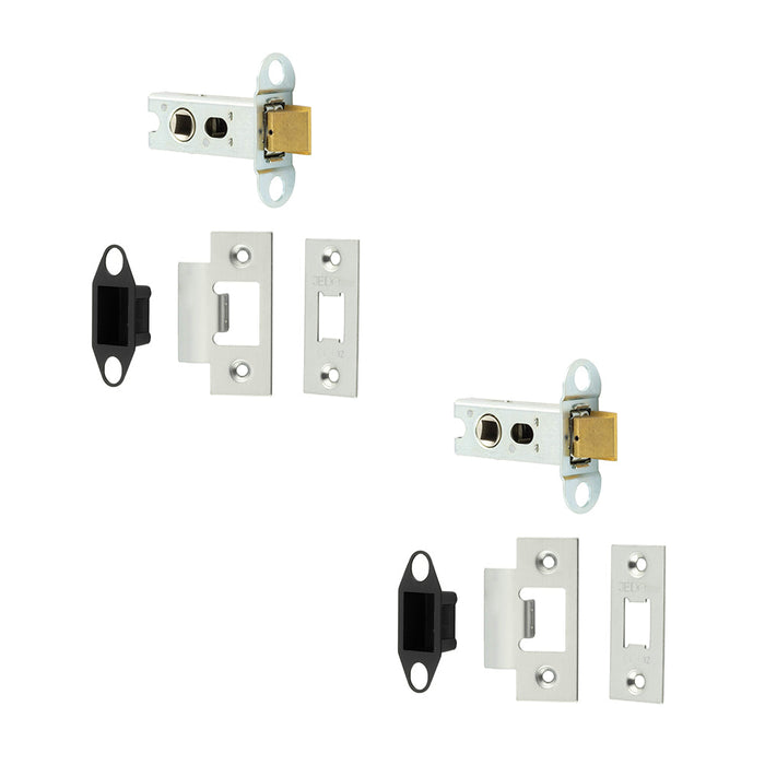 PACK Heavy Duty Tubular Latches Secure Door Locking 64mm Satin Stainless Steel