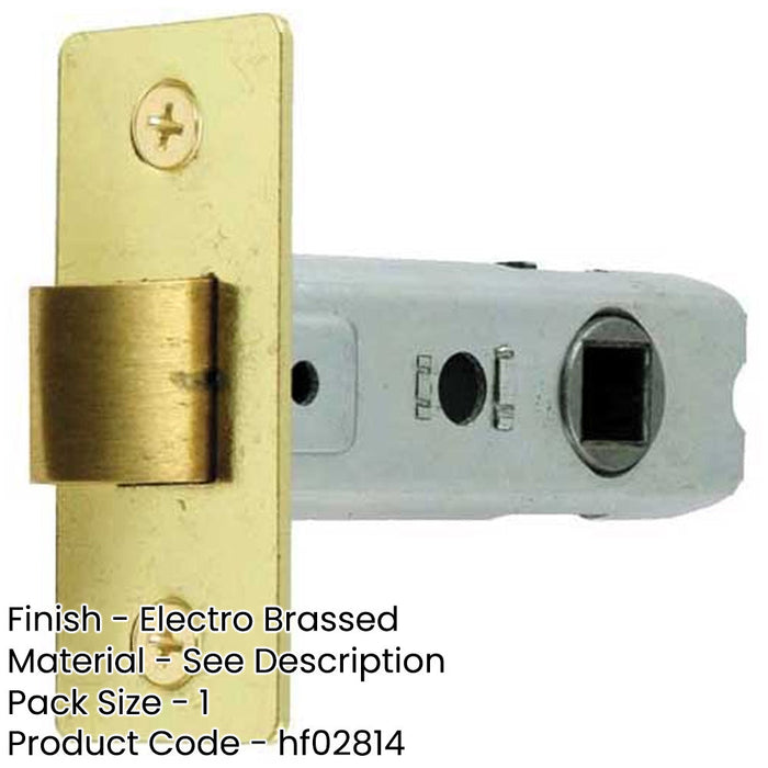 Premium 76mm Electro Brassed Tubular Latches Secure Locking-1