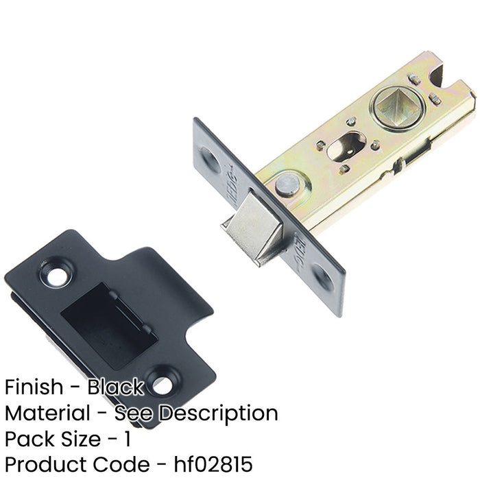 Premium Quality 64mm Black Tubular Latches Secure Closure-1