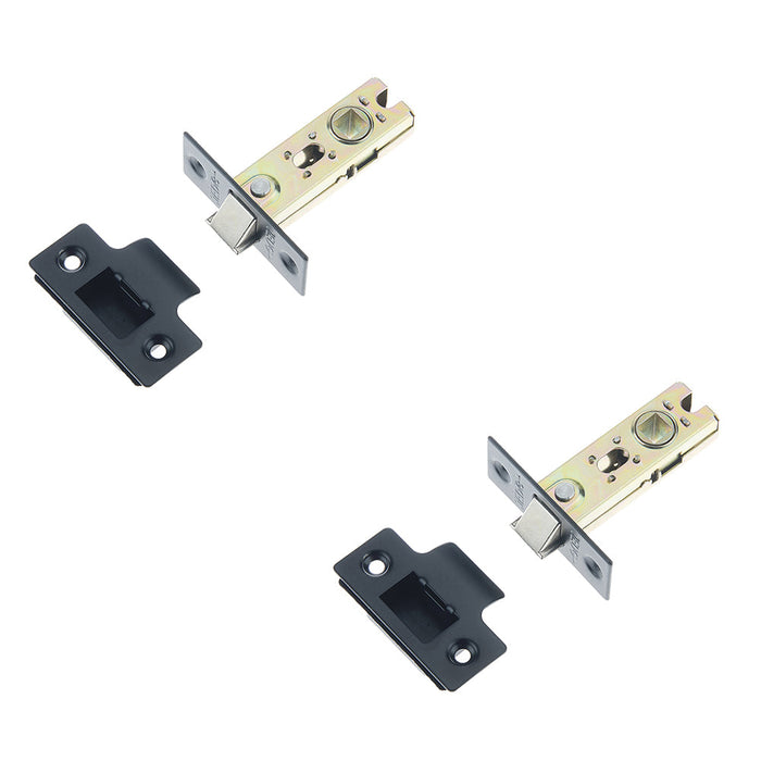 PACK Premium Quality 64mm Black Tubular Latches Secure Closure