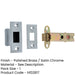 High-Quality Double Sprung Tubular Latches 150mm Polished Brass Satin Chrome Finish-1