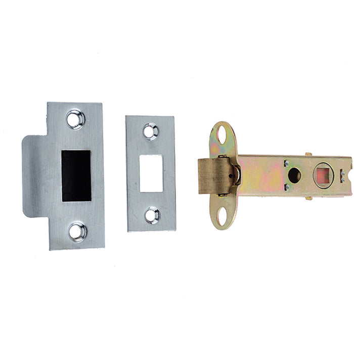High-Quality Double Sprung Tubular Latches 150mm Polished Brass Satin Chrome Finish