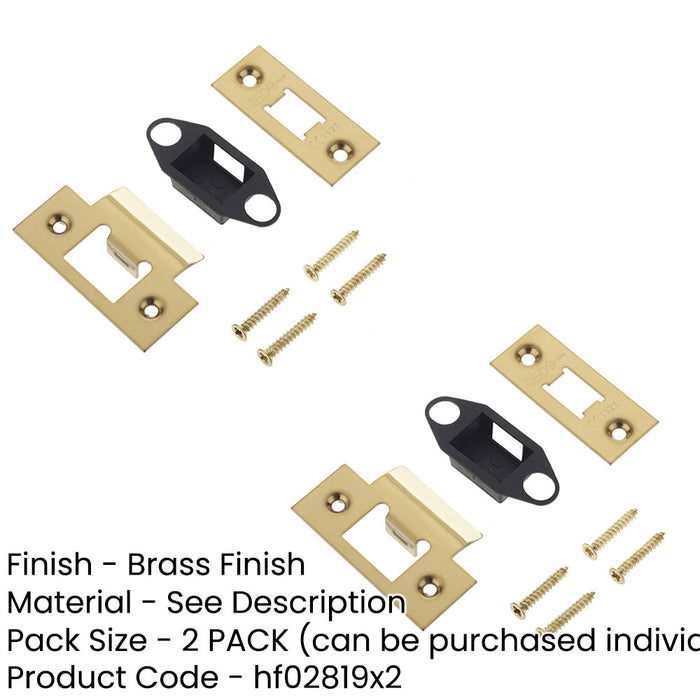 PACK Premium Heavy Duty Tubular Latch Accessory Packs with Elegant Brass Finish-1