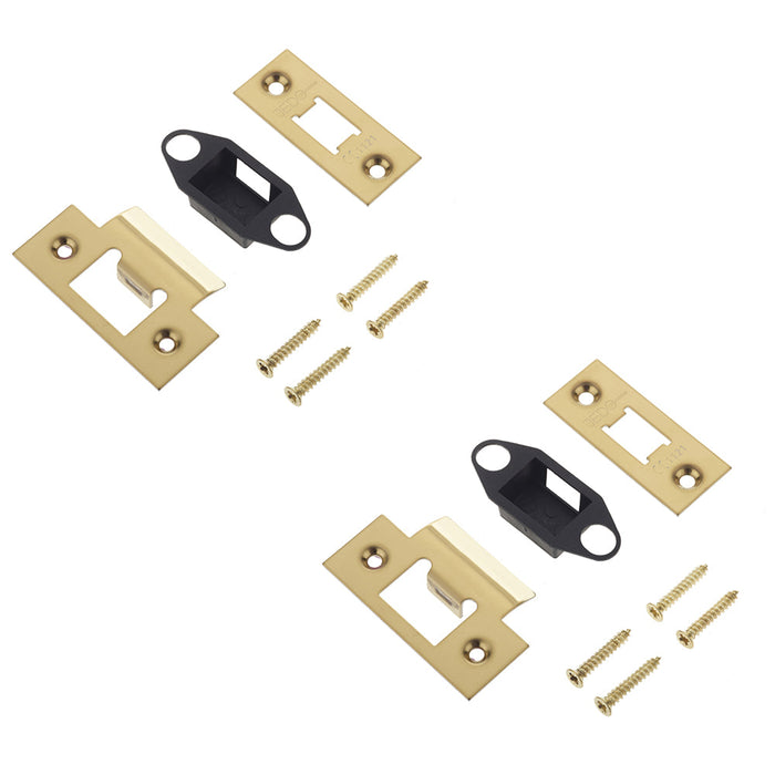 PACK Premium Heavy Duty Tubular Latch Accessory Packs with Elegant Brass Finish