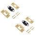 PACK Premium Heavy Duty Tubular Latch Accessory Packs with Elegant Brass Finish