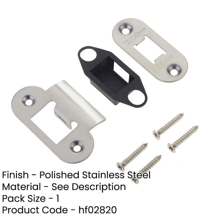 Heavy Duty Polished Stainless Steel Radiused Accessory Packs Tubular Latches-1