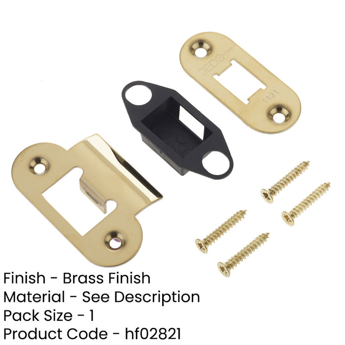 Heavy Duty Tubular Latch Accessory Packs with Radiused Design Brass Finish-1
