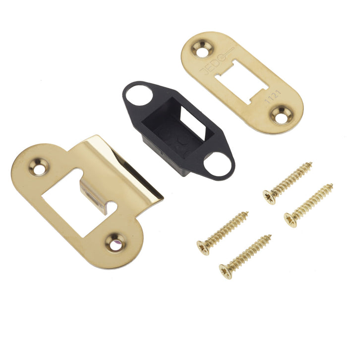 Heavy Duty Tubular Latch Accessory Packs with Radiused Design Brass Finish