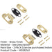 PACK Heavy Duty Tubular Latch Accessory Packs with Radiused Design Brass Finish-1