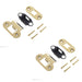 PACK Heavy Duty Tubular Latch Accessory Packs with Radiused Design Brass Finish