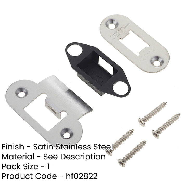 Heavy Duty Satin Stainless Steel Radiused Accessory Packs Tubular Latches-1