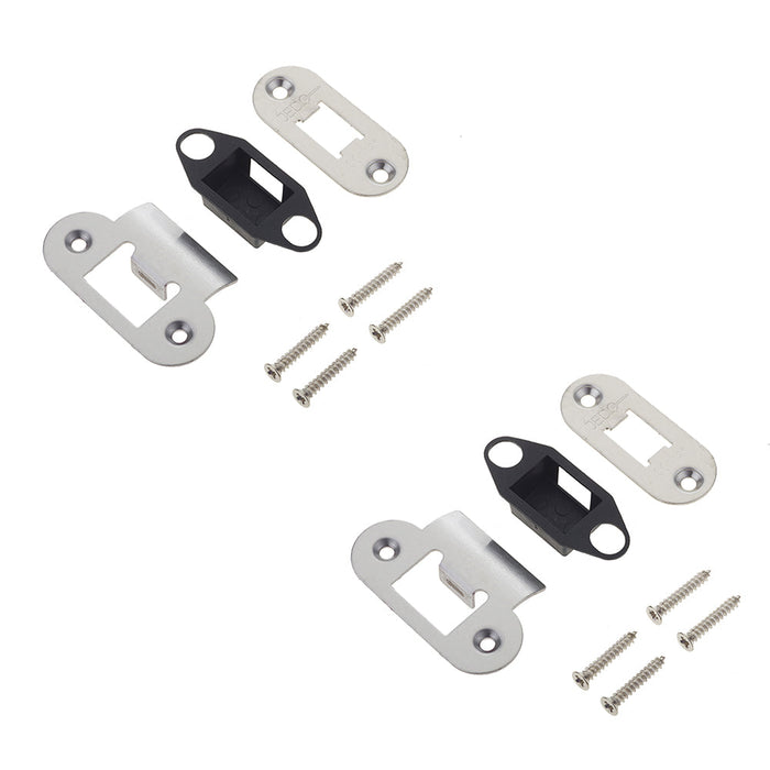 PACK Heavy Duty Satin Stainless Steel Radiused Accessory Packs Tubular Latches