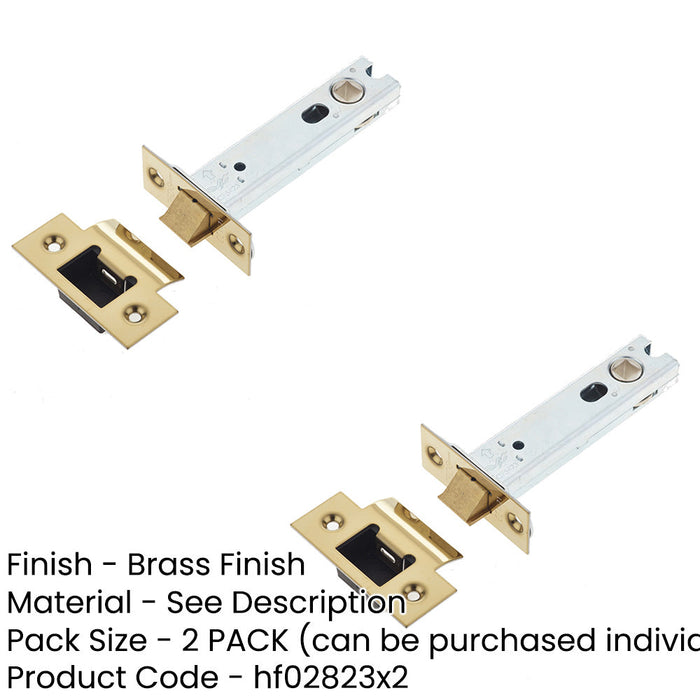 PACK Heavy Duty Tubular Latches Degree Short Travel 102mm Antique Brass Finish Secure Locking-1