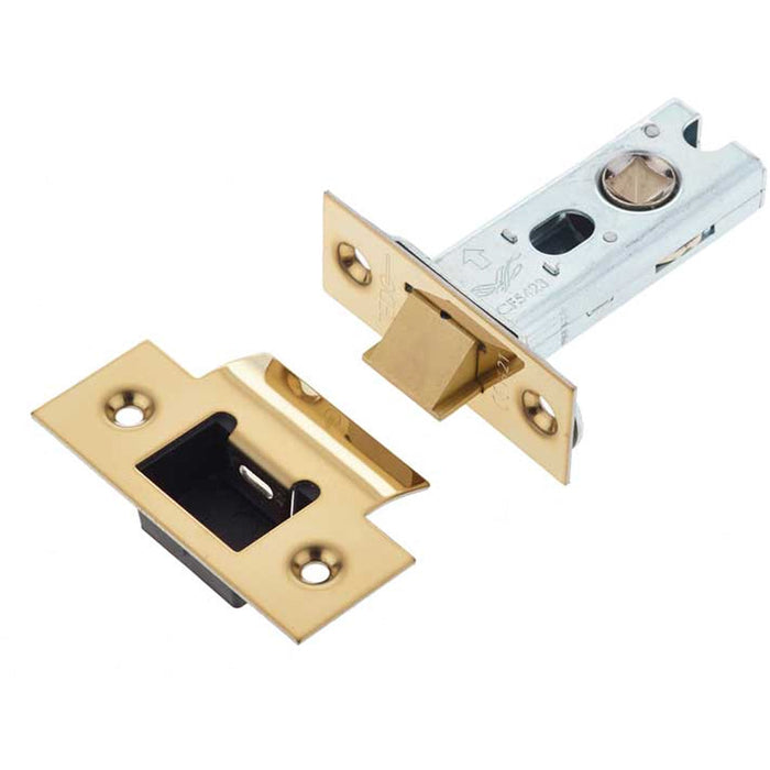 Heavy Duty Tubular Door Latches 64mm Brass Finish with Degree Short Travel