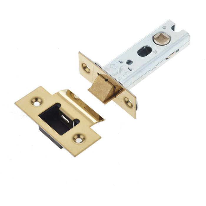 Durable 76mm Heavy Duty Tubular Latches with Brass Finish Secure Locking