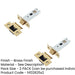 PACK Durable 76mm Heavy Duty Tubular Latches with Brass Finish Secure Locking-1