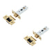 PACK Durable 76mm Heavy Duty Tubular Latches with Brass Finish Secure Locking