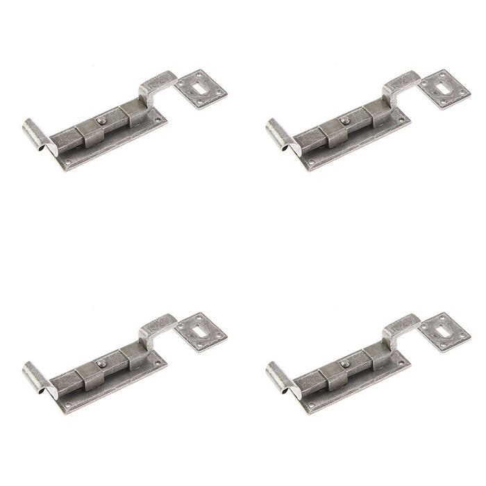 PACK High-Quality 102mm Pewter Necked Bolts Security Door Bolt Lock