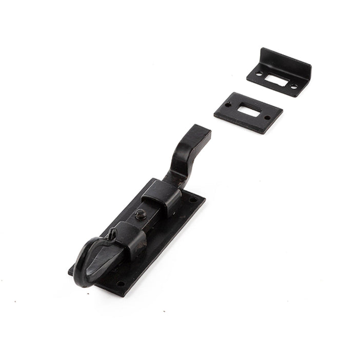 Durable 102mm Black Shepherds Crook Necked Bolts Secure Doors Door Bolt Lock