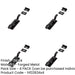 PACK Durable 102mm Black Shepherds Crook Necked Bolts Secure Doors Door Bolt Lock-1