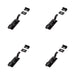 PACK Durable 102mm Black Shepherds Crook Necked Bolts Secure Doors Door Bolt Lock