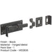 High-Quality 102mm Black Straight Bolts Enhanced Door Security Door Bolt Lock-1