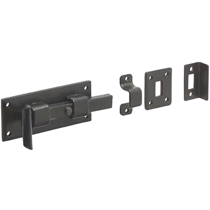 High-Quality 102mm Black Straight Bolts Enhanced Door Security Door Bolt Lock