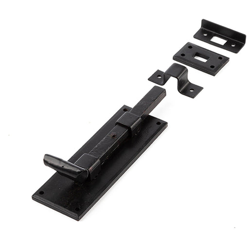 Durable 152mm Black Straight Bolts Enhanced Security Door Bolt Lock