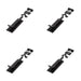 PACK Durable 152mm Black Straight Bolts Enhanced Security Door Bolt Lock