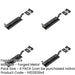 PACK High-Quality 152mm Black Necked Bolts Enhanced Security Door Bolt Lock-1