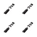 PACK Durable Shepherds Crook Straight Bolts 102mm Black Finish Door Bolt Lock