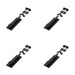 PACK Durable Shepherds Crook Straight Bolts 152mm Black Enhanced Door Security Door Bolt Lock