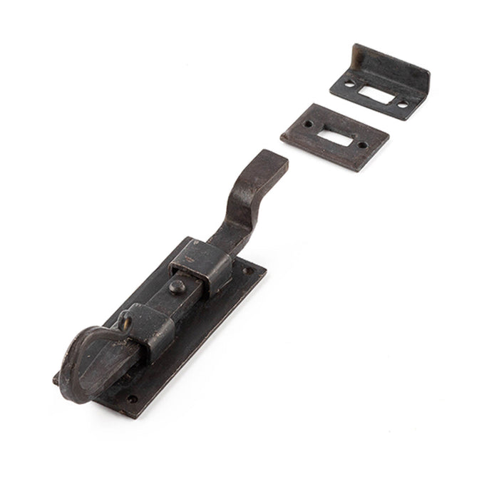 Premium Shepherds Crook Necked Bolts 102mm Beeswax Finish Door Bolt Lock