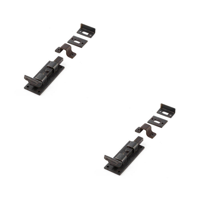 PACK Durable 102mm Beeswax Straight Bolts Enhanced Security Door Bolt Lock (1)