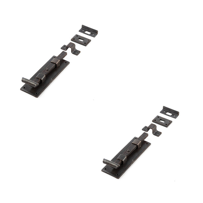 PACK Beeswax Finished 152mm Straight Bolts Enhanced Door Security Door Bolt Lock (1)